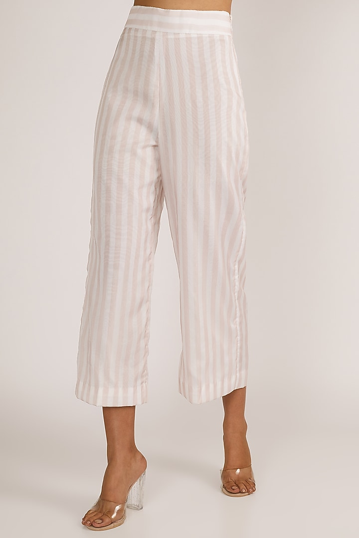 Nude Embroidered Pant Set by Premya By Manishii at Pernia's Pop Up Shop
