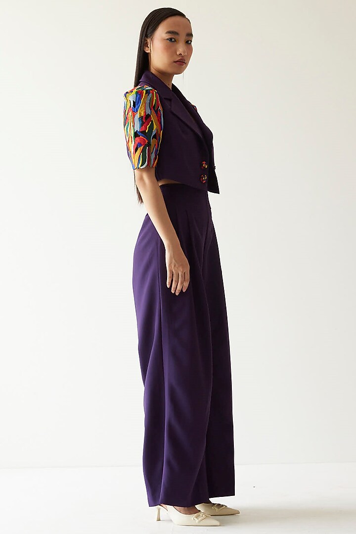 Purple Paint Stain Co-Ord Set by Mini Sondhi at Pernia's Pop Up Shop