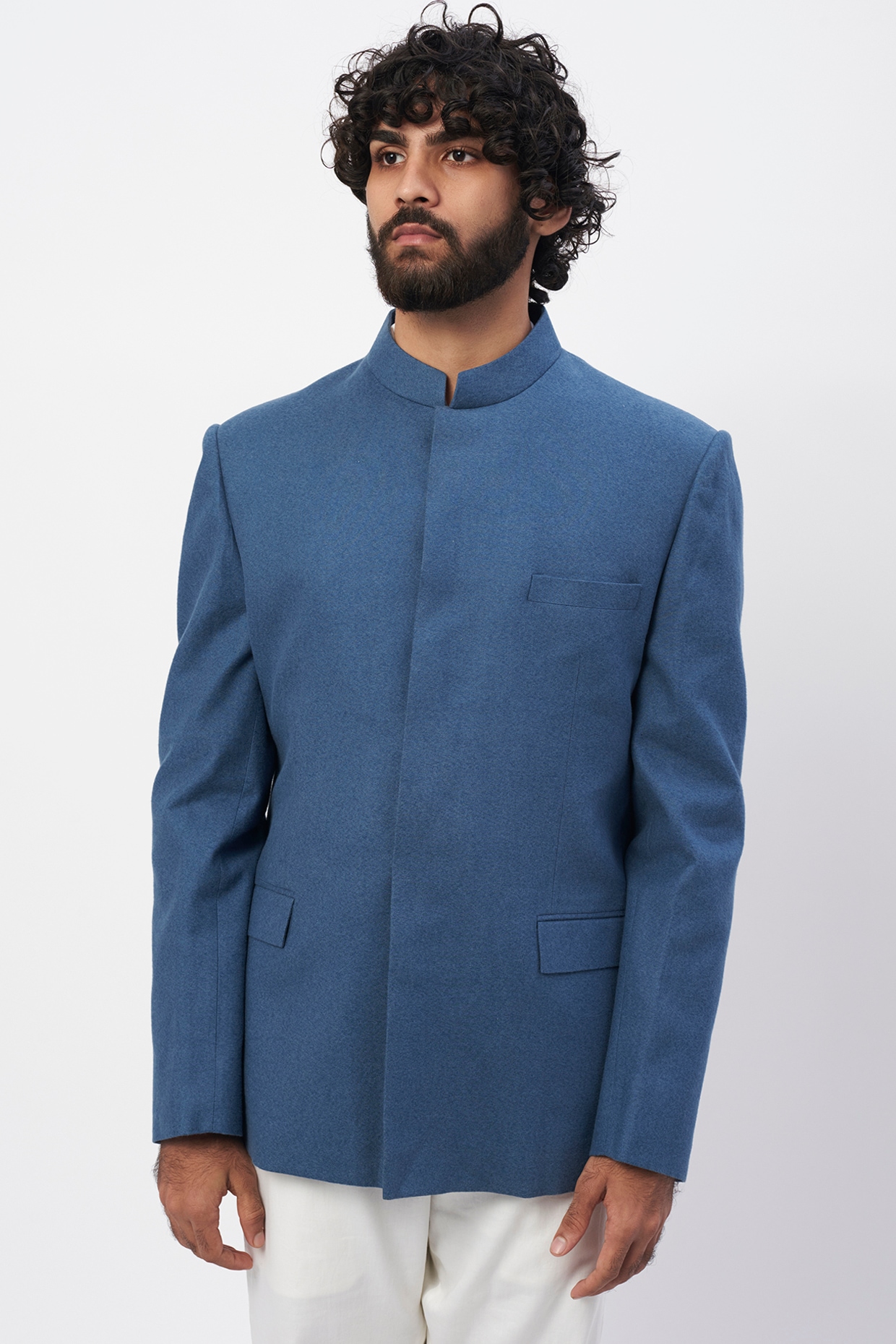 Jodhpuri blue blazer best sale