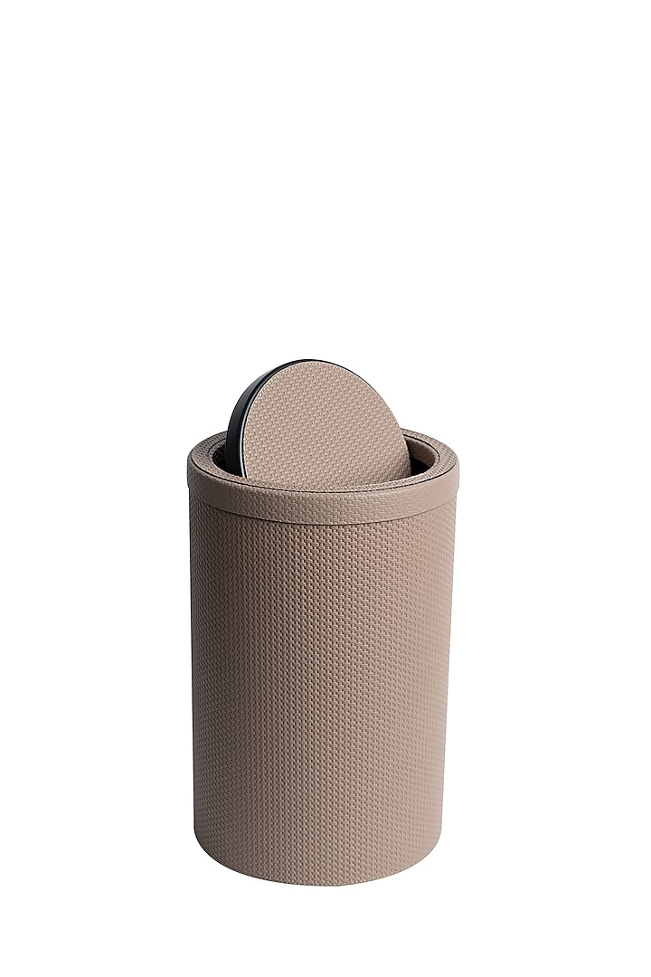 Dove Woven Leather Bin by Maison Sia at Pernia's Pop Up Shop