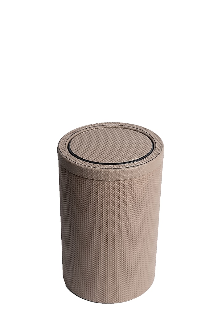 Dove Woven Leather Bin by Maison Sia at Pernia's Pop Up Shop