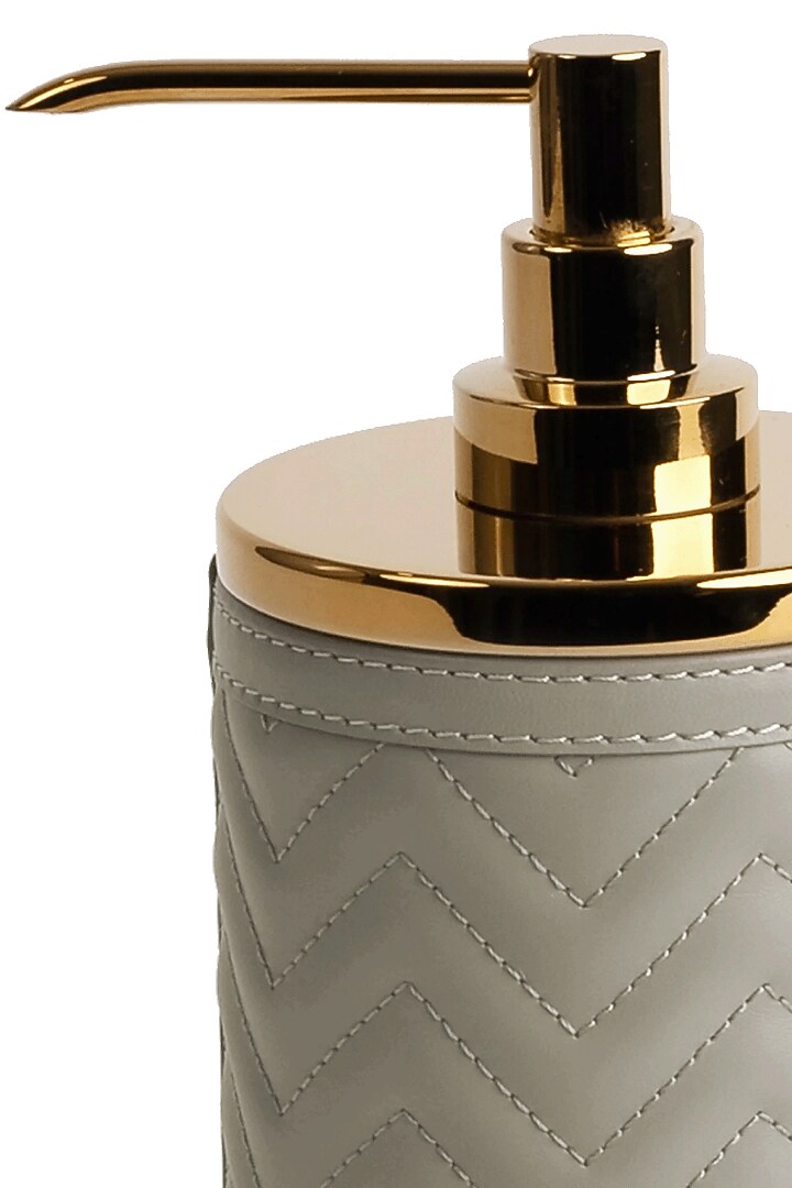 Grey Woven Leather Bathroom Essentials by Maison Sia at Pernia's Pop Up Shop