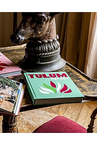 Sea Green Linen Coffee Table Book by Maison Sia