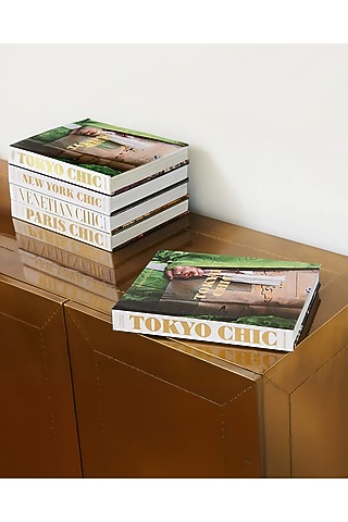 Green Linen Coffee Table Book by Maison Sia