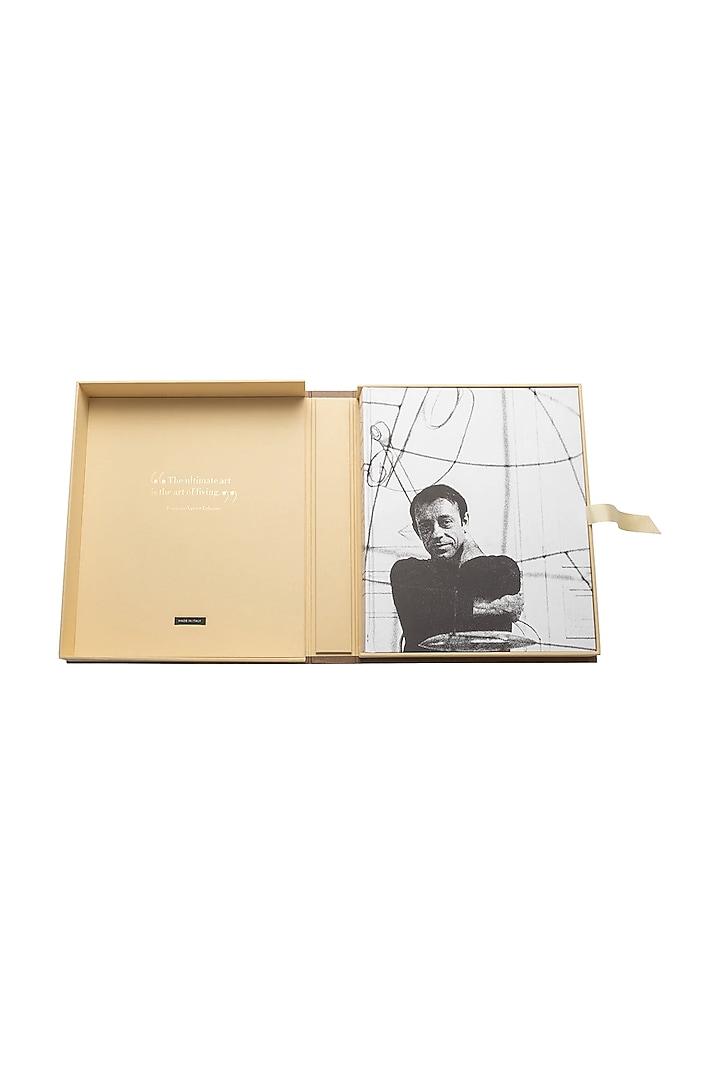 Taupe & Black Linen Coffee Table Book by Maison Sia at Pernia's Pop Up Shop