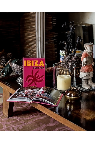 Violet & Pink Linen Coffee Table Book by Maison Sia