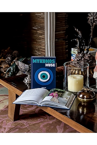 Violet & Blue Linen Coffee Table Book by Maison Sia