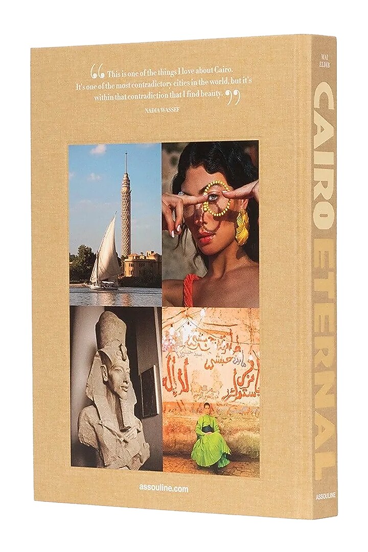 Ecru & White Linen Coffee Table Book by Maison Sia at Pernia's Pop Up Shop