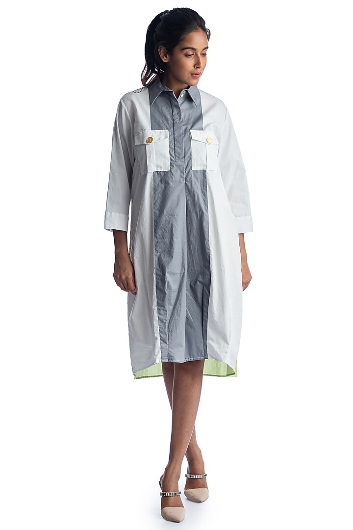 White Midi Summer Dress by Studio Moda India at Pernia's Pop Up Shop