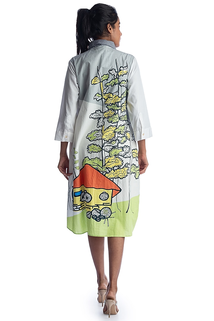White Midi Summer Dress by Studio Moda India at Pernia's Pop Up Shop