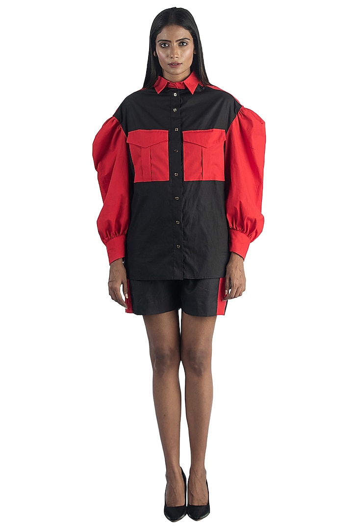 Black Pure Cotton Co-ord Set by Studio Moda India at Pernia's Pop Up Shop