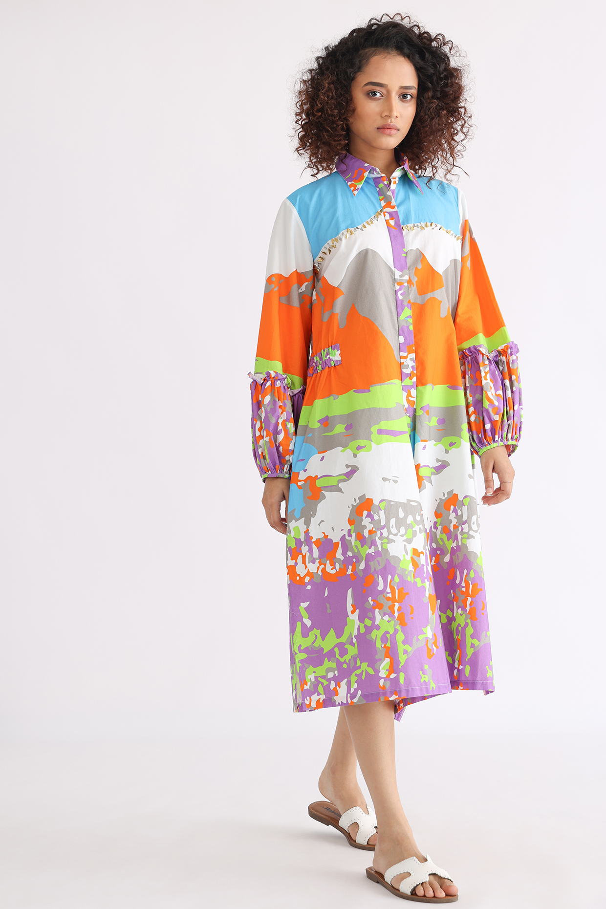 Multi-Colored Cotton Printed Jumpsuit by Studio Moda India at Pernia's Pop Up Shop