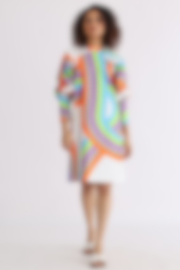 Multi-Colored Cotton Printed Dress by Studio Moda India at Pernia's Pop Up Shop