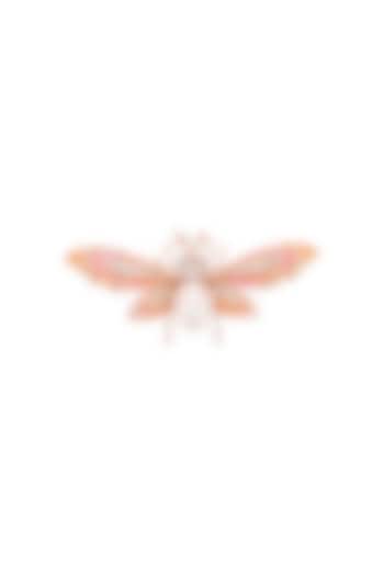 White Rhodium Finish Pearl Pink Enameled Harmony Brooch In Sterling Silver by MISS JO at Pernia's Pop Up Shop