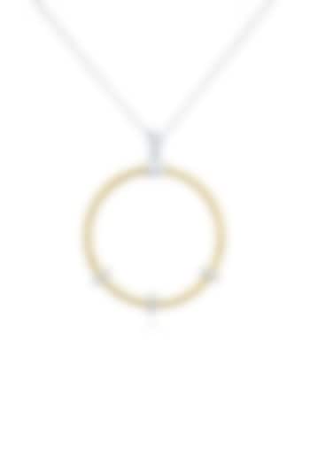 Gold Finish Cubic Zirconia & Yellow Stone Siena Pendant Necklace In Sterling Silver by MISS JO at Pernia's Pop Up Shop