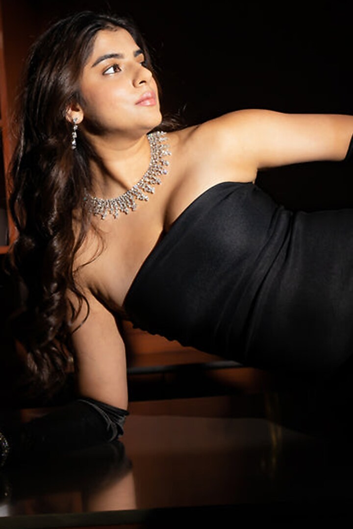 White Rhodium Finish Cubic Zirconia Moonlight Majestic Necklace In Sterling Silver by MISS JO at Pernia's Pop Up Shop