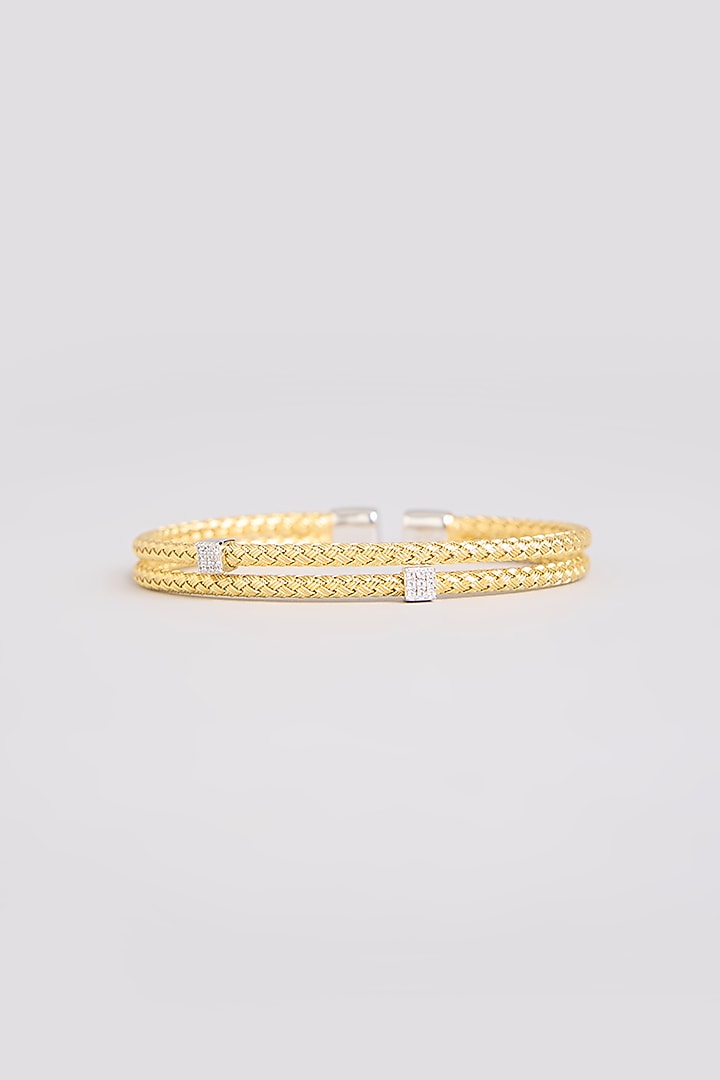 Gold Finish Bracelet In Sterling Silver by MISS JO at Pernia's Pop Up Shop