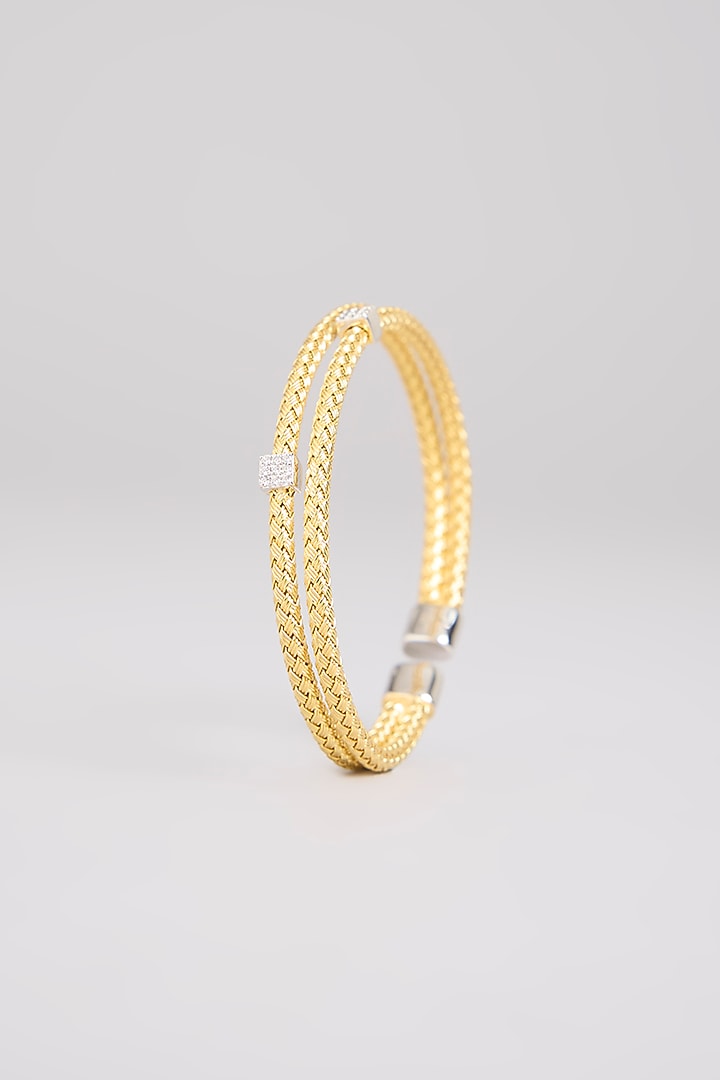 Gold Finish Bracelet In Sterling Silver by MISS JO at Pernia's Pop Up Shop