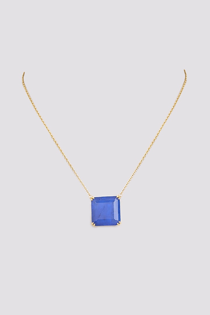 Gold Finish Necklace In Sterling Silver by MISS JO at Pernia's Pop Up Shop