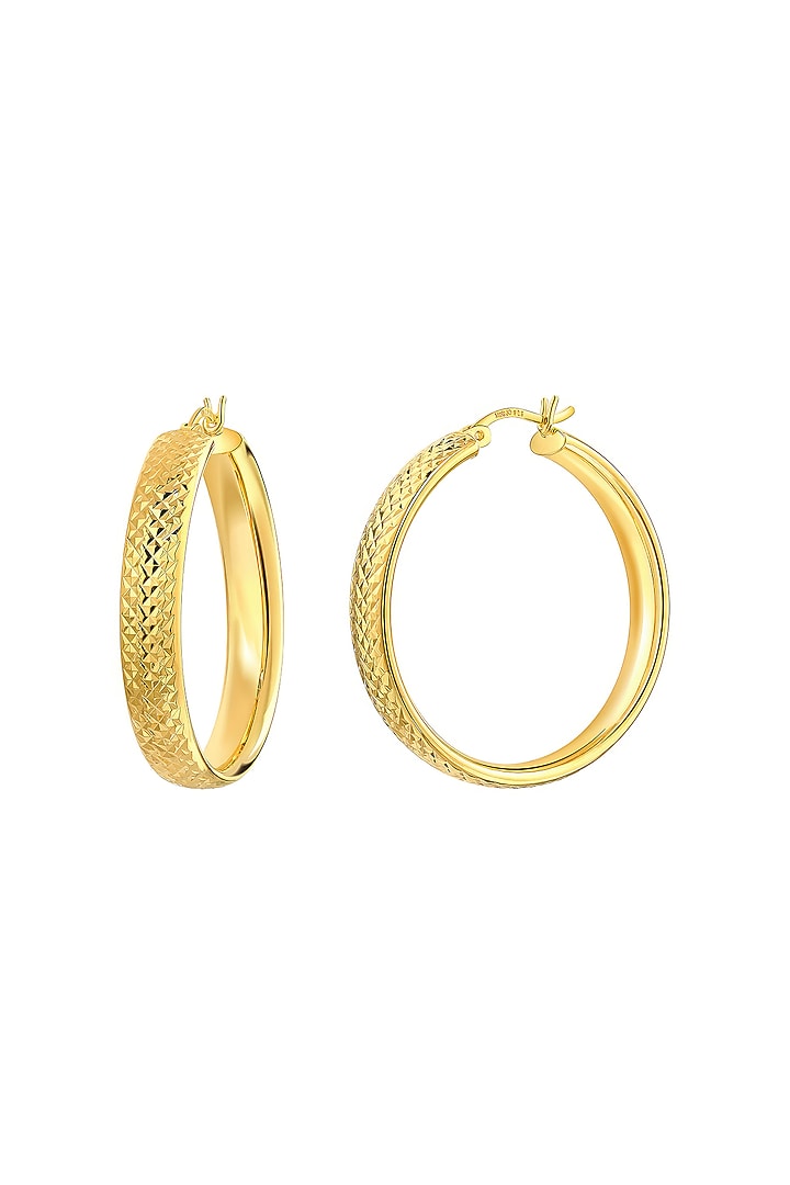 Gold Plated Hoop Earrings In Sterling Silver by MISS JO at Pernia's Pop Up Shop