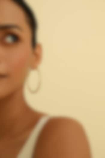 Gold Plated Oval Hoop Earrings In Sterling Silver by MISS JO at Pernia's Pop Up Shop