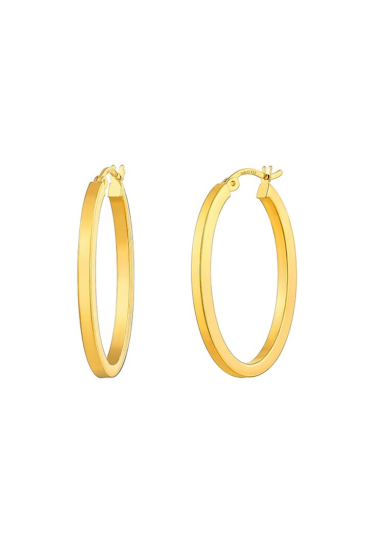 Gold Plated Hoop Earrings In Sterling Silver by MISS JO at Pernia's Pop Up Shop