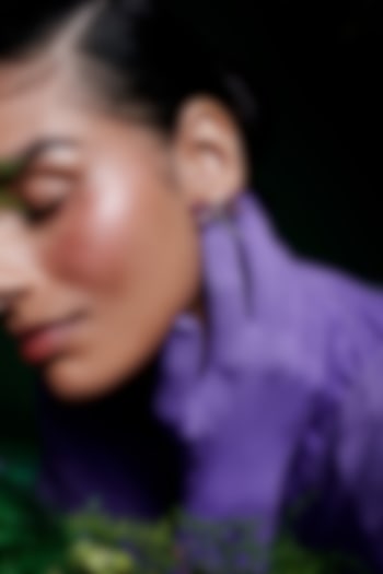 White Rhodium Finish Ruby Spinel Stone Dragonfly Stud Earrings In Sterling Silver by MISS JO at Pernia's Pop Up Shop