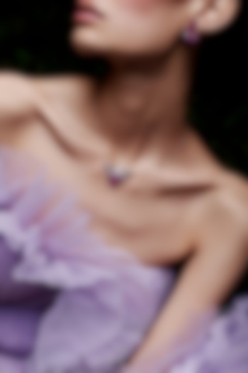 White Rhodium Finish Ruby Honey Bee Pendant Necklace In Sterling Silver by MISS JO at Pernia's Pop Up Shop