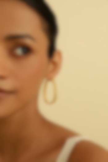 Gold Plated Hoop Earrings In Sterling Silver by MISS JO at Pernia's Pop Up Shop