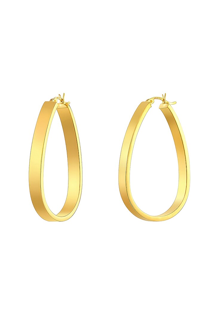 Gold Plated Hoop Earrings In Sterling Silver by MISS JO at Pernia's Pop Up Shop