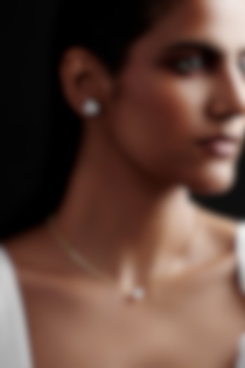 Gold Finish Heart-Shaped Cubic Zirconia & Crystal Pendant Necklace In Sterling Silver by MISS JO at Pernia's Pop Up Shop