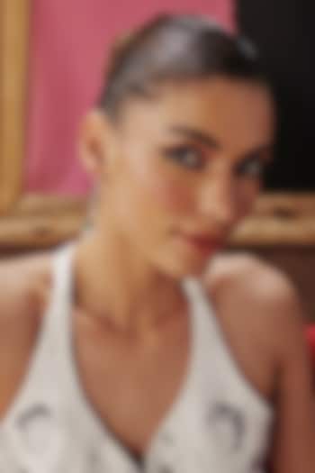 White Rhodium Finish Emerald Green Cubic Zirconia Crystal Dangler Earrings In Sterling Silver by MISS JO at Pernia's Pop Up Shop