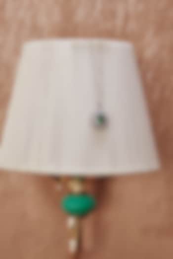 White Rhodium Finish Emerald & White Cubic Zirconia Crystal Pendant Necklace In Sterling Silver by MISS JO at Pernia's Pop Up Shop