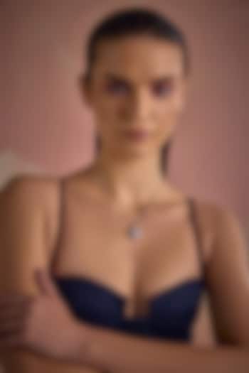 White Rhodium Finish Pink & White Cubic Zirconia Crystal Pendant Necklace In Sterling Silver by MISS JO at Pernia's Pop Up Shop