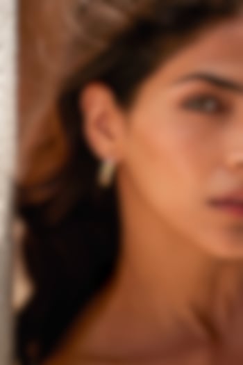 Gold Plated Multi-Colored Semi Precious Stone Hoop Earrings In Sterling Silver by MISS JO at Pernia's Pop Up Shop