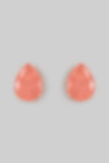 Orange Stud Earrings In Sterling Silver by MISS JO at Pernia's Pop Up Shop