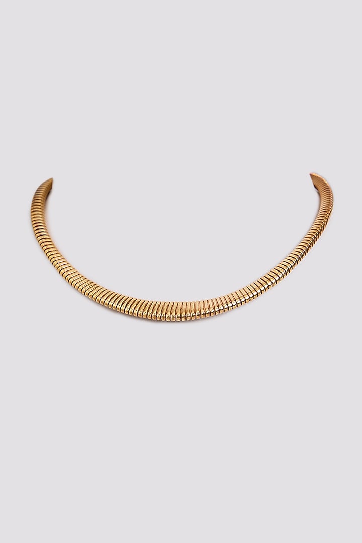 Gold Finish Necklace In Sterling Silver by MISS JO at Pernia's Pop Up Shop