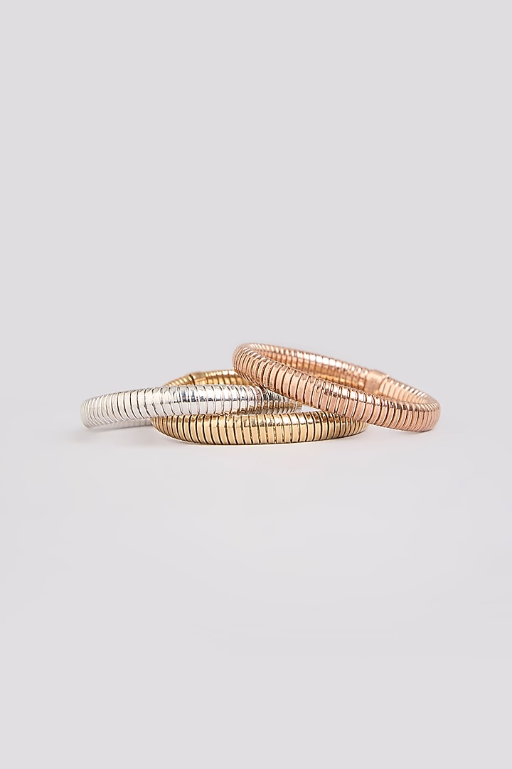 Two-Tone Finish Bracelet In Sterling Silver by MISS JO at Pernia's Pop Up Shop