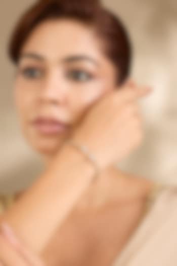 Gold Finish Bracelet In Sterling Silver by MISS JO at Pernia's Pop Up Shop