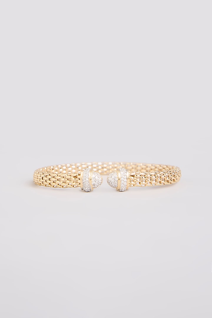 Gold Finish Bracelet In Sterling Silver by MISS JO at Pernia's Pop Up Shop
