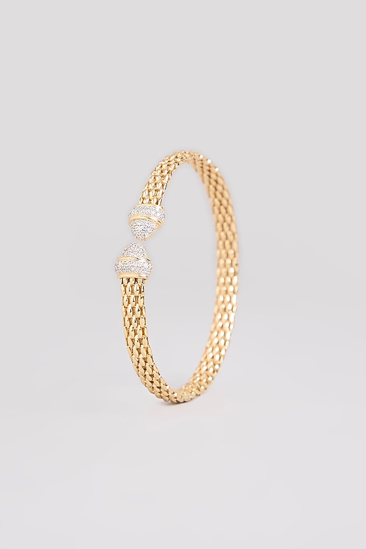 Gold Finish Bracelet In Sterling Silver by MISS JO at Pernia's Pop Up Shop