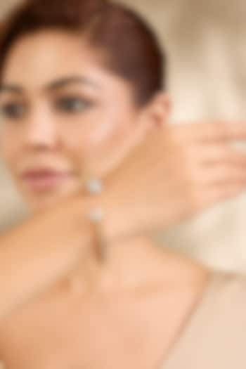 Gold Finish Bracelet In Sterling Silver by MISS JO at Pernia's Pop Up Shop