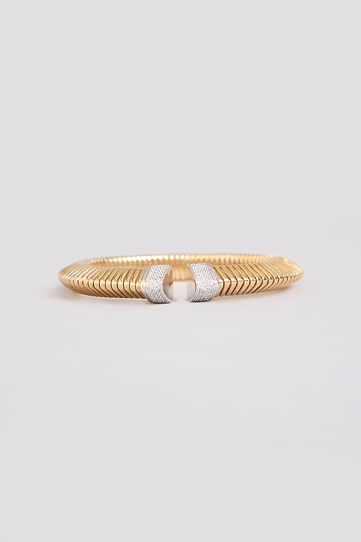 Gold Finish Bracelet In Sterling Silver by MISS JO at Pernia's Pop Up Shop