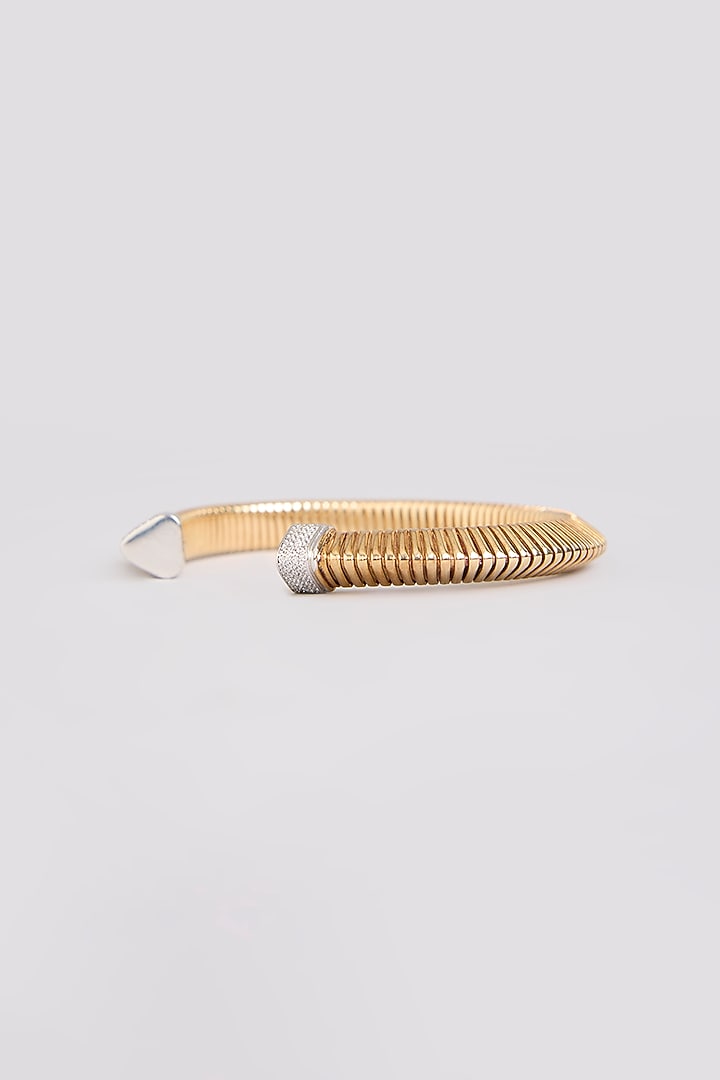 Gold Finish Bracelet In Sterling Silver by MISS JO at Pernia's Pop Up Shop