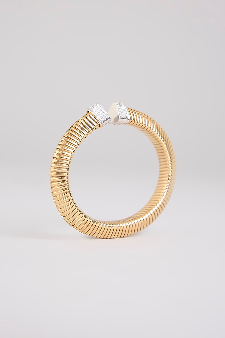 Gold Finish Bracelet In Sterling Silver by MISS JO at Pernia's Pop Up Shop