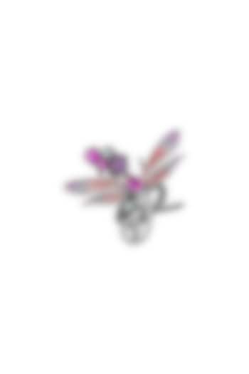 White Finish Pink Stone Ring In Sterling Silver by MISS JO at Pernia's Pop Up Shop