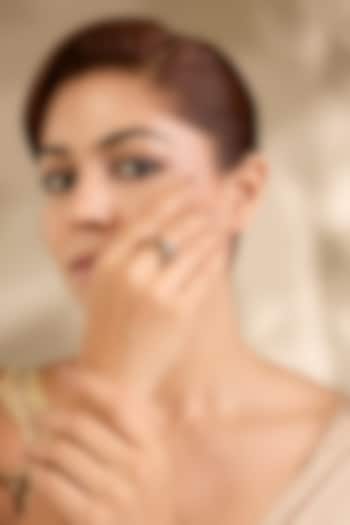 Gold Finish Ring In Sterling Silver by MISS JO at Pernia's Pop Up Shop