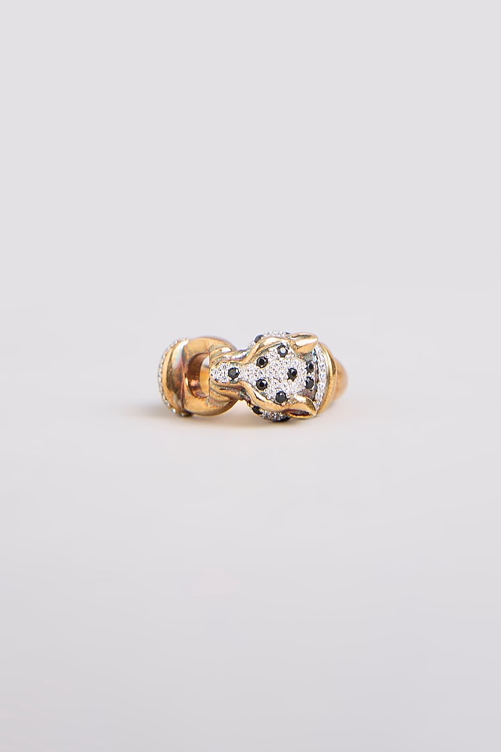 Gold Finish Ring In Sterling Silver by MISS JO at Pernia's Pop Up Shop