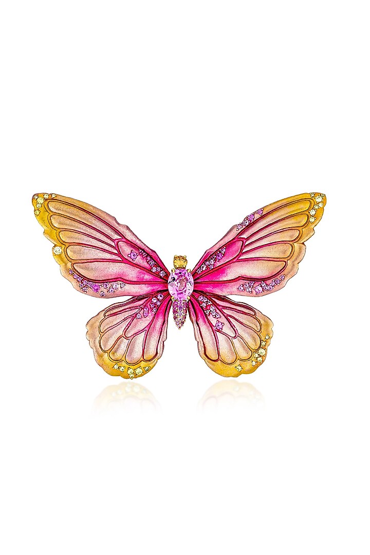 Gold Finish Butterfly Brooch In Sterling Silver by MISS JO at Pernia's Pop Up Shop