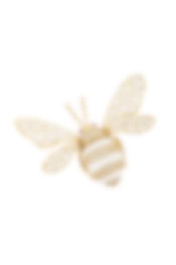 Gold Finish Bee Brooch In Sterling Silver by MISS JO at Pernia's Pop Up Shop